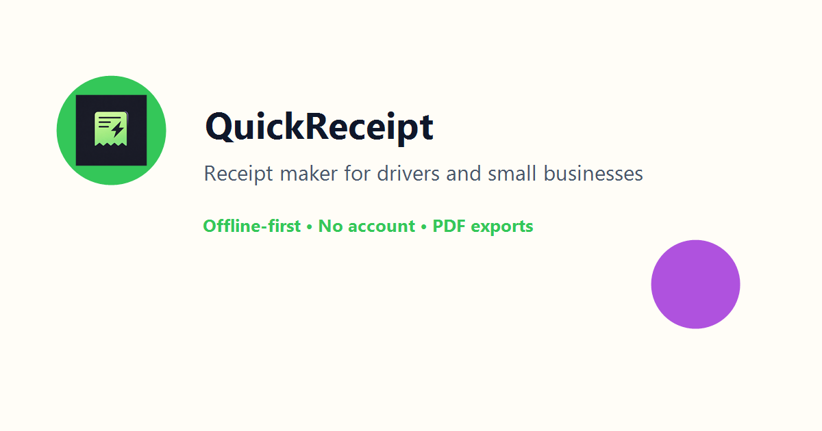 Cash Receipt Maker App | QuickReceipt
